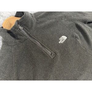 The North Face Sweater Women's Small Gray Fleece 1/4 Zip Pullover Lightweight‎